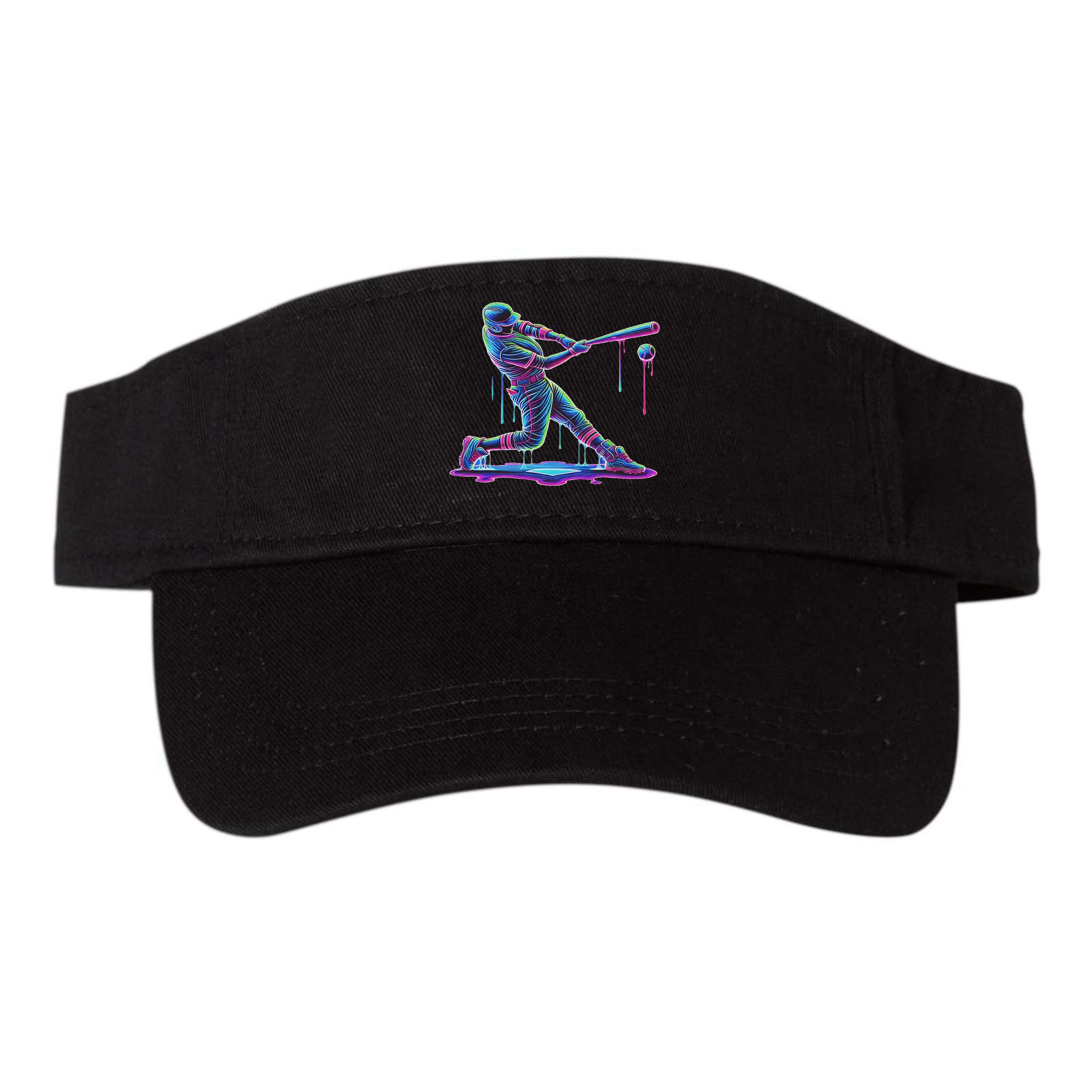 Ice Cream Drip Baseball Bat Baseball Player Visor