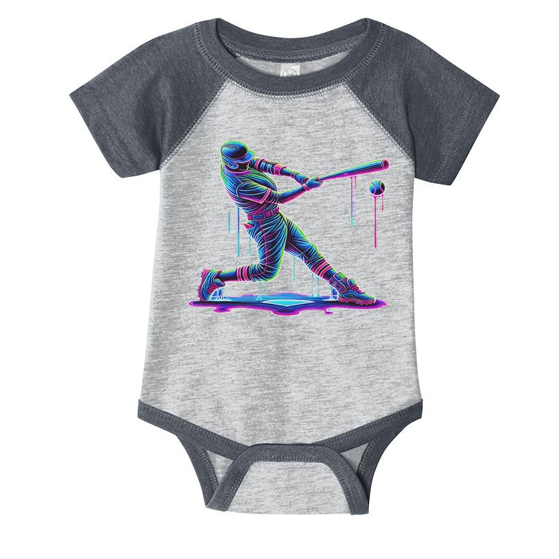 Ice Cream Drip Baseball Bat Baseball Player Infant Baby Jersey Bodysuit