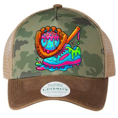 Ice Cream Drip Baseball Stuff Baseball Dripping For Legacy Tie Dye Trucker Hat
