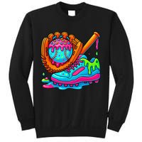 Ice Cream Drip Baseball Stuff Baseball Dripping For Sweatshirt