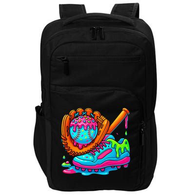Ice Cream Drip Baseball Stuff Baseball Dripping For Impact Tech Backpack
