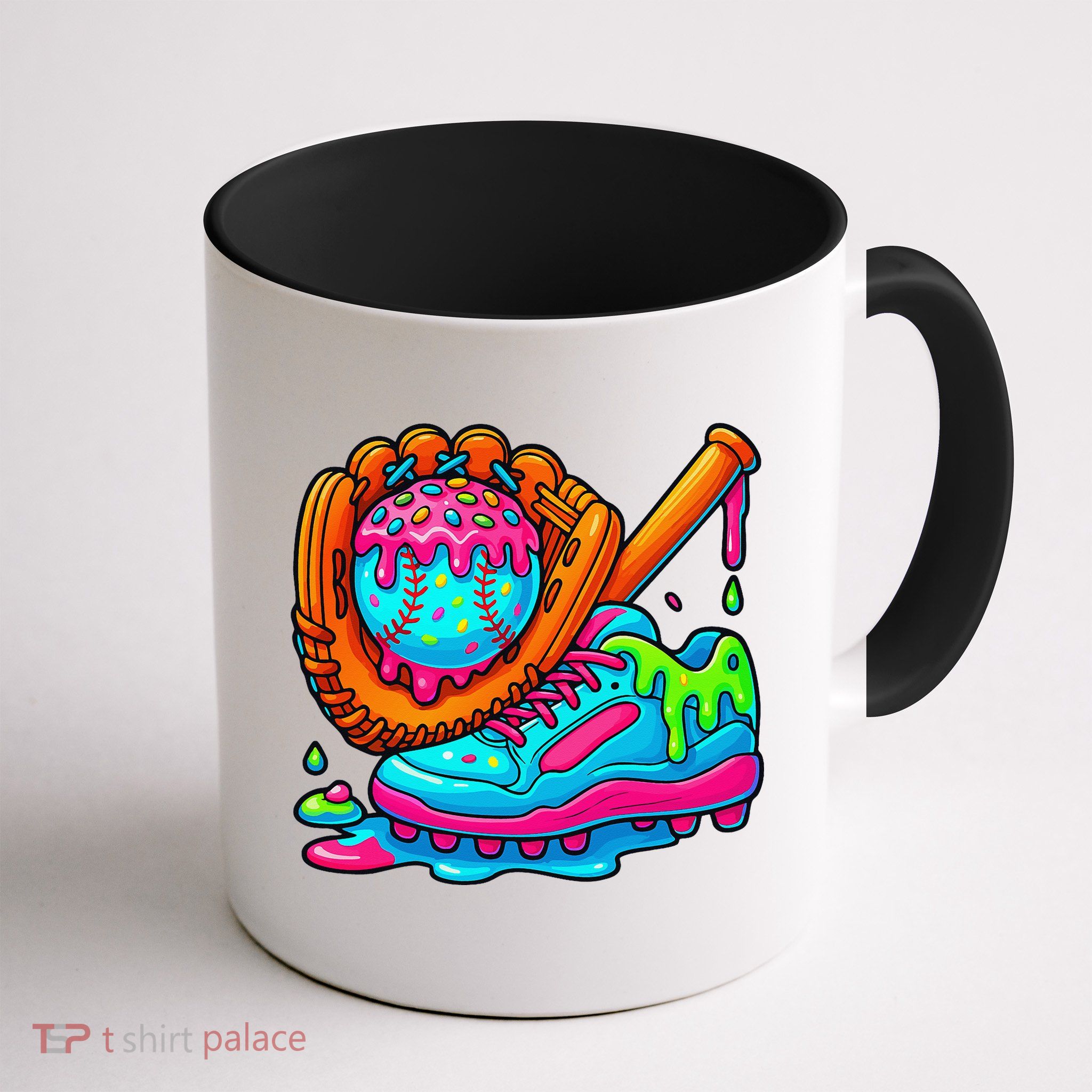 Ice Cream Drip Baseball Stuff Baseball Dripping For Mug