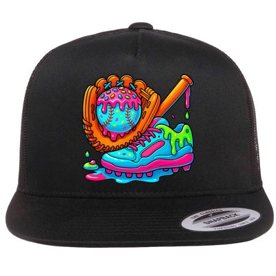 Ice Cream Drip Baseball Stuff Baseball Dripping For Flatbill Hat