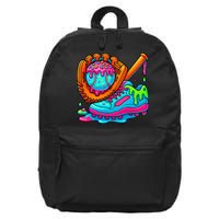 Ice Cream Drip Baseball Stuff Baseball Dripping For 16 in Basic Backpack