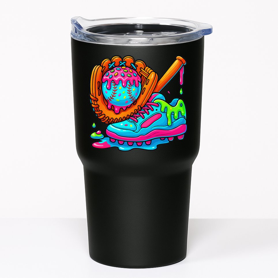 Ice Cream Drip Baseball Stuff Baseball Dripping For Tumbler