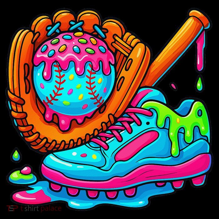 Ice Cream Drip Baseball Stuff Baseball Dripping For Baby Bodysuit