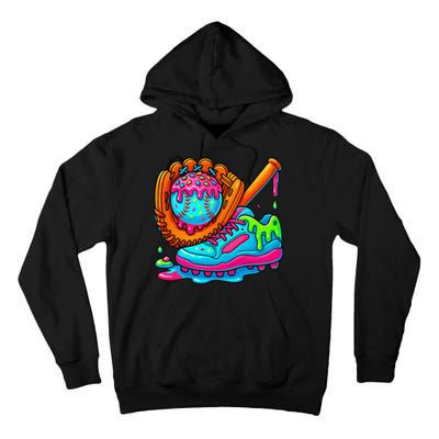 Ice Cream Drip Baseball Stuff Baseball Dripping For Tall Hoodie
