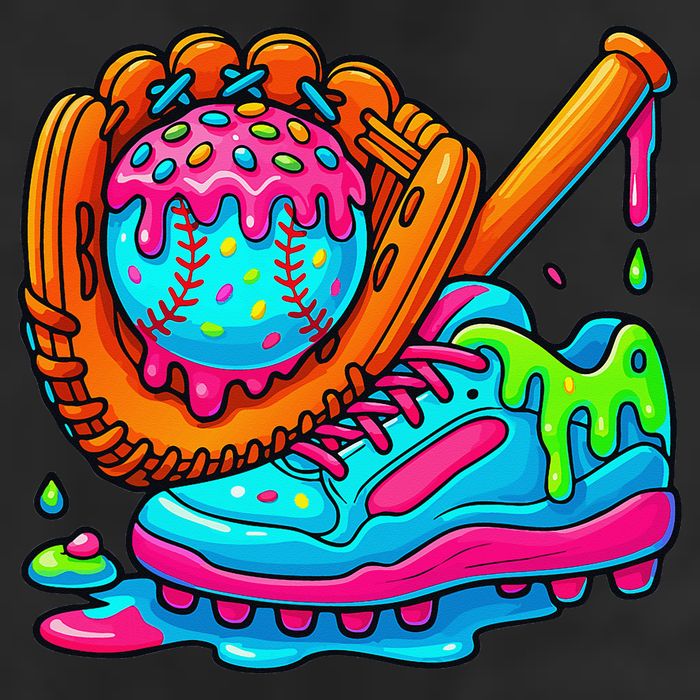 Ice Cream Drip Baseball Stuff Baseball Dripping For Golf Towel