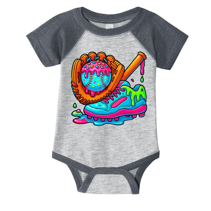 Ice Cream Drip Baseball Stuff Baseball Dripping For Infant Baby Jersey Bodysuit