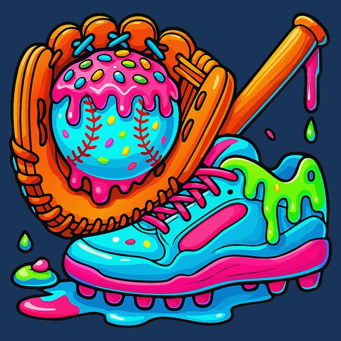 Ice Cream Drip Baseball Stuff Baseball Dripping For Infant Baby Jersey Bodysuit