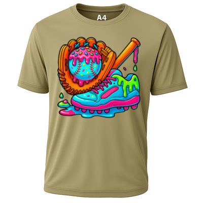 Ice Cream Drip Baseball Stuff Baseball Dripping For Performance Shirt