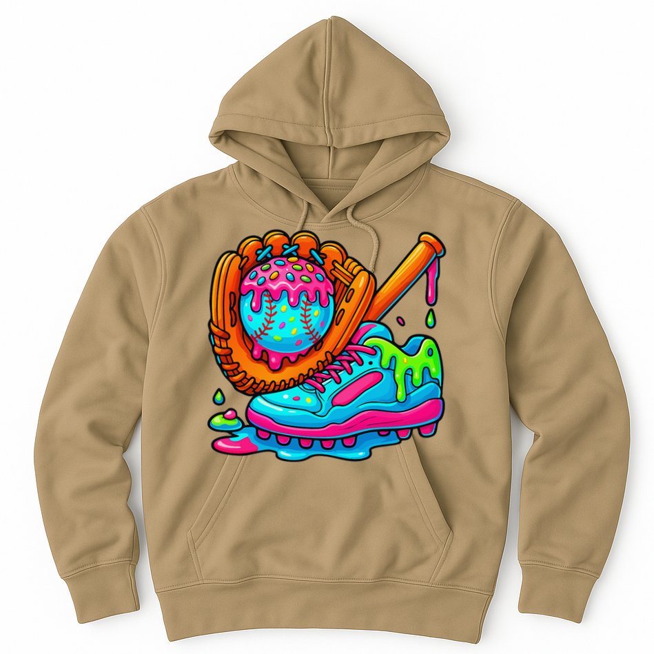 Ice Cream Drip Baseball Stuff Baseball Dripping For Hoodie