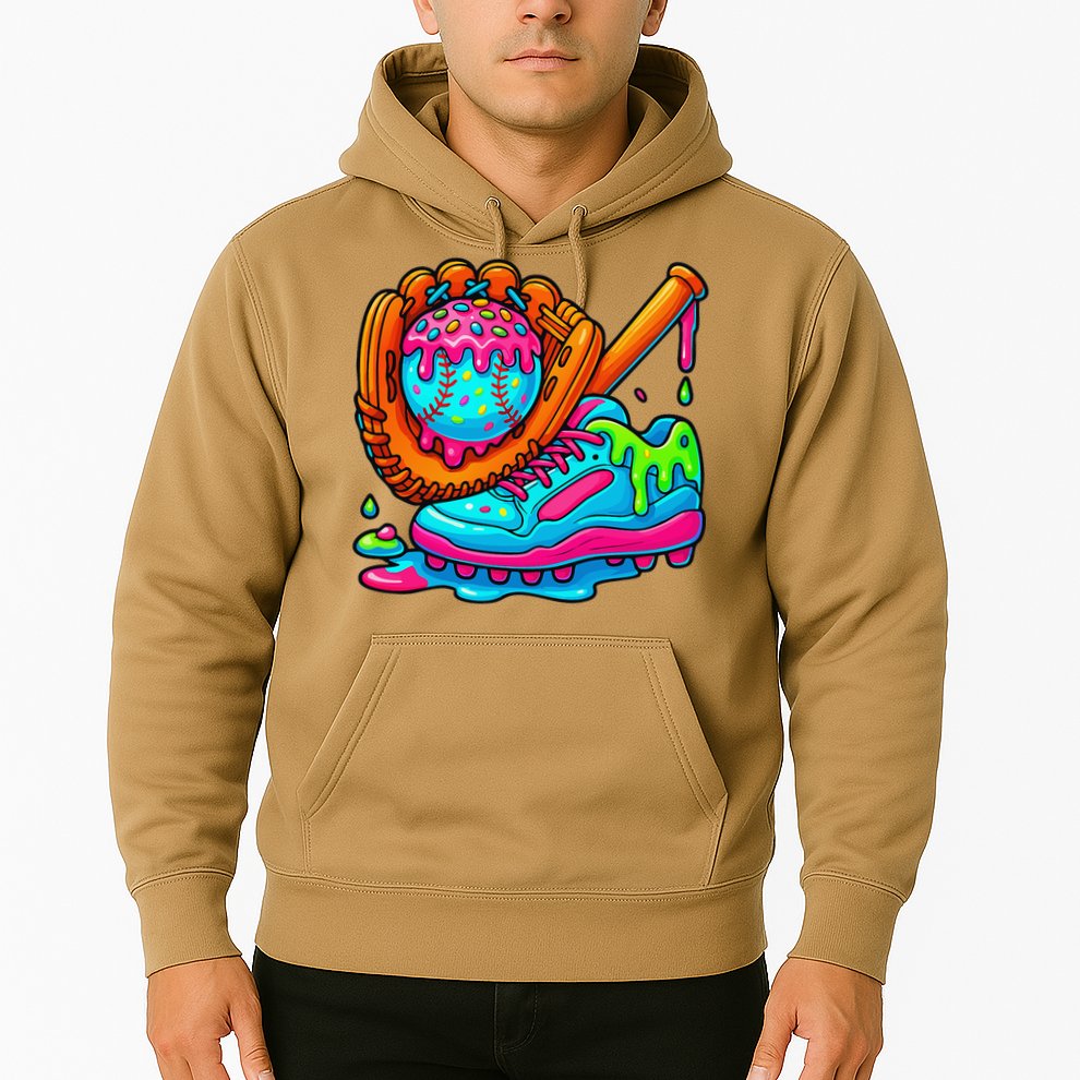 Ice Cream Drip Baseball Stuff Baseball Dripping For Hoodie