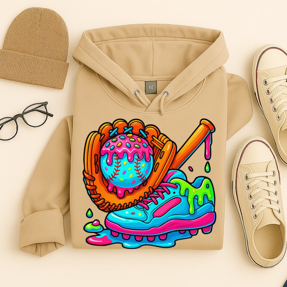 Ice Cream Drip Baseball Stuff Baseball Dripping For Hoodie