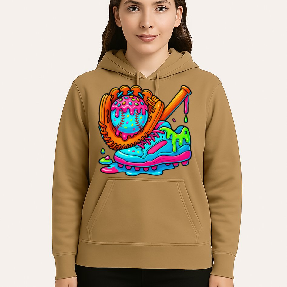 Ice Cream Drip Baseball Stuff Baseball Dripping For Hoodie