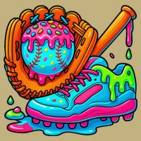 Ice Cream Drip Baseball Stuff Baseball Dripping For Hoodie