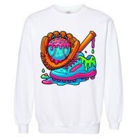 Ice Cream Drip Baseball Stuff Baseball Dripping For Garment-Dyed Sweatshirt