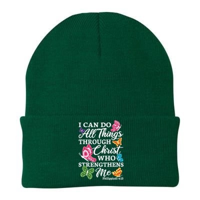 I Can Do All Things Through Christ Who Strengthens Me Bible Great Gift Knit Cap Winter Beanie