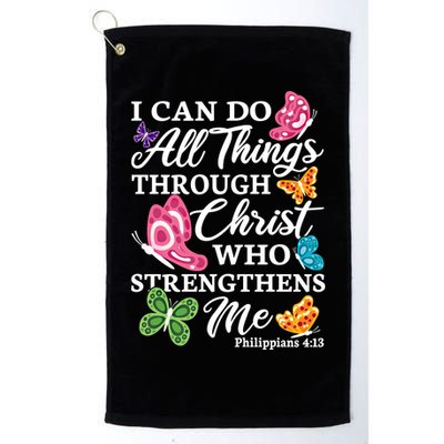 I Can Do All Things Through Christ Who Strengthens Me Bible Great Gift Golf Towel