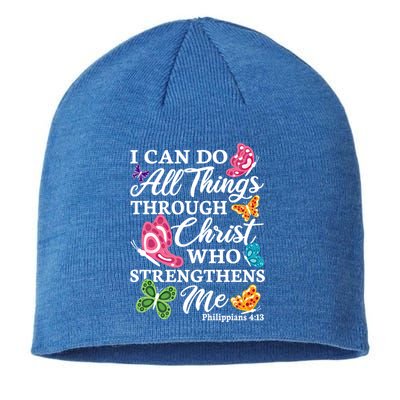 I Can Do All Things Through Christ Who Strengthens Me Bible Great Gift Sustainable Beanie