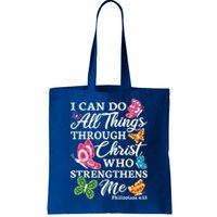 I Can Do All Things Through Christ Who Strengthens Me Bible Great Gift Tote Bag