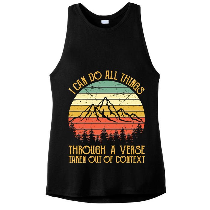 I Can Do All Things Through A Verse Taken Out Of Context Ladies PosiCharge Tri-Blend Wicking Tank