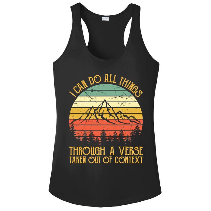 I Can Do All Things Through A Verse Taken Out Of Context Ladies PosiCharge Competitor Racerback Tank