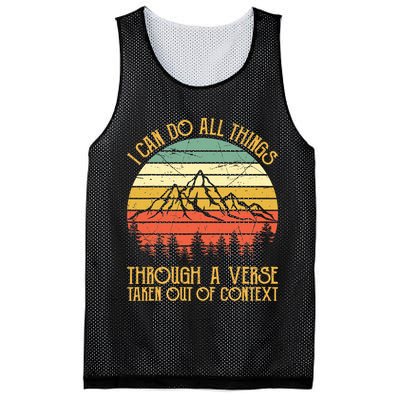 I Can Do All Things Through A Verse Taken Out Of Context Mesh Reversible Basketball Jersey Tank