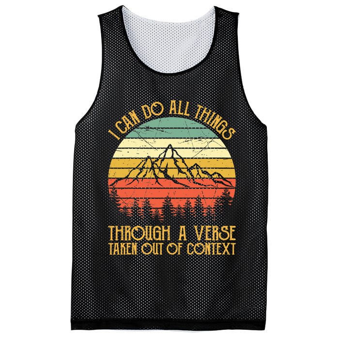 I Can Do All Things Through A Verse Taken Out Of Context Mesh Reversible Basketball Jersey Tank