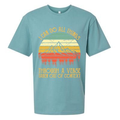 I Can Do All Things Through A Verse Taken Out Of Context Sueded Cloud Jersey T-Shirt