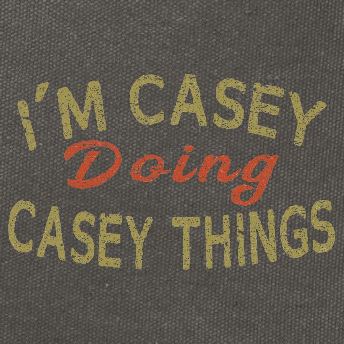 I'm Casey Doing Casey Things Funny Saying Gift Cotton Canvas Backpack