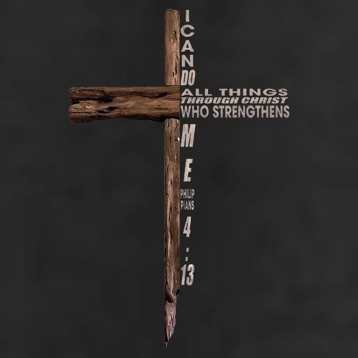 I Can Do All Things Through Christ Who Strengthens Me Cross Garment-Dyed Fleece Hoodie