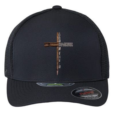 I Can Do All Things Through Christ Who Strengthens Me Cross Flexfit Unipanel Trucker Cap