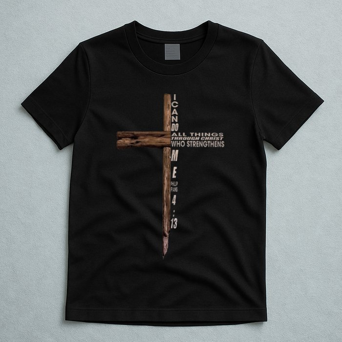 I Can Do All Things Through Christ Who Strengthens Me Cross T-Shirt