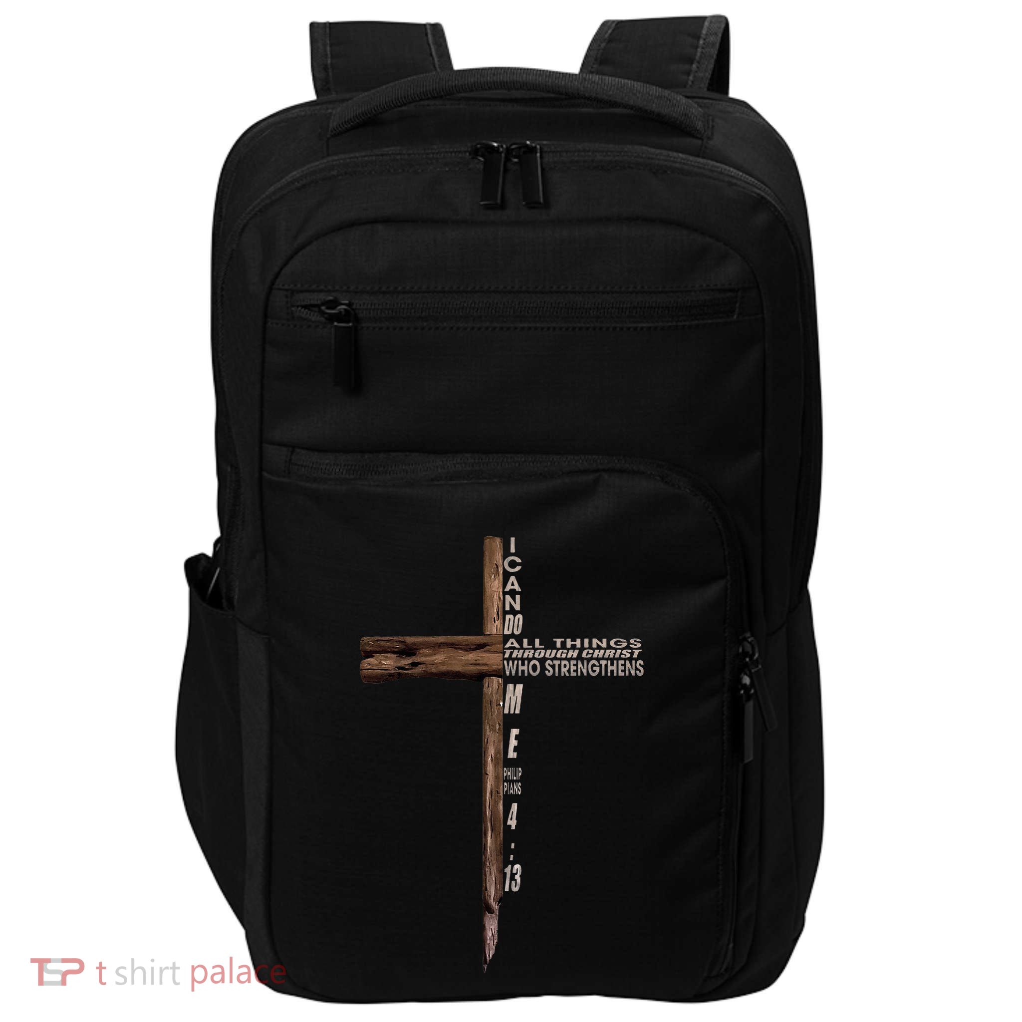 I Can Do All Things Through Christ Who Strengthens Me Cross Impact Tech Backpack