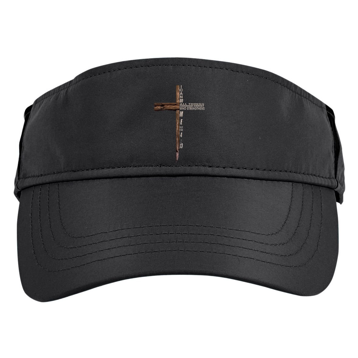 I Can Do All Things Through Christ Who Strengthens Me Cross Adult Drive Performance Visor