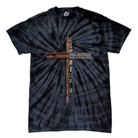 I Can Do All Things Through Christ Who Strengthens Me Cross Tie-Dye T-Shirt
