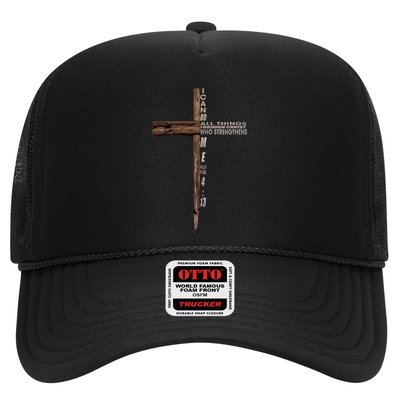 I Can Do All Things Through Christ Who Strengthens Me Cross Trucker Hat