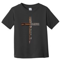 I Can Do All Things Through Christ Who Strengthens Me Cross Toddler T-Shirt