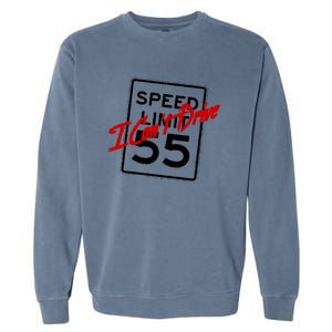 I Cant Drive 55 Distressed Garment-Dyed Sweatshirt