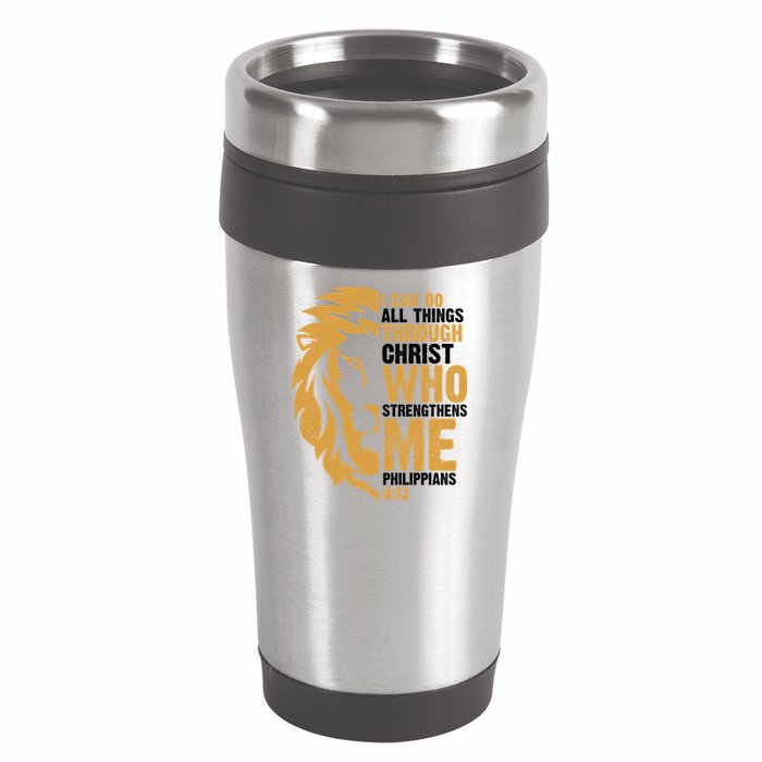 I Can Do All Things Through Christ Who Strengthens Me Philippians 4:13 16oz Travel Tumbler