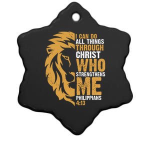 I Can Do All Things Through Christ Who Strengthens Me Philippians 4:13 Ceramic Star Ornament