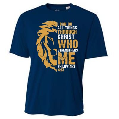 I Can Do All Things Through Christ Who Strengthens Me Philippians 4:13 Cooling Performance Crew T-Shirt