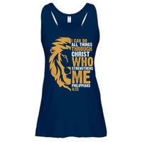I Can Do All Things Through Christ Who Strengthens Me Philippians 4:13 Ladies Essential Flowy Tank