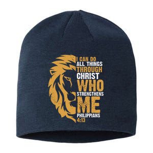 I Can Do All Things Through Christ Who Strengthens Me Philippians 4:13 Sustainable Beanie