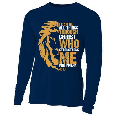 I Can Do All Things Through Christ Who Strengthens Me Philippians 4:13 Cooling Performance Long Sleeve Crew