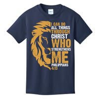 I Can Do All Things Through Christ Who Strengthens Me Philippians 4:13 Kids T-Shirt