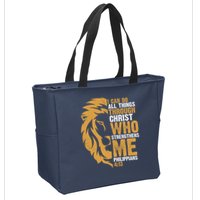 I Can Do All Things Through Christ Who Strengthens Me Philippians 4:13 Zip Tote Bag