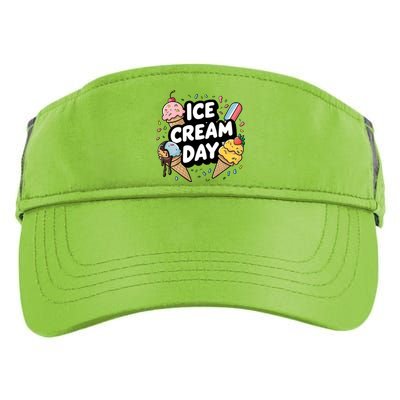 Ice Cream Day 2024 Ice Cream Ice Cream Funny Gift Adult Drive Performance Visor