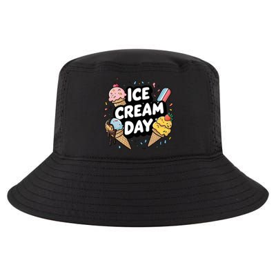 Ice Cream Day 2024 Ice Cream Ice Cream Funny Gift Cool Comfort Performance Bucket Hat